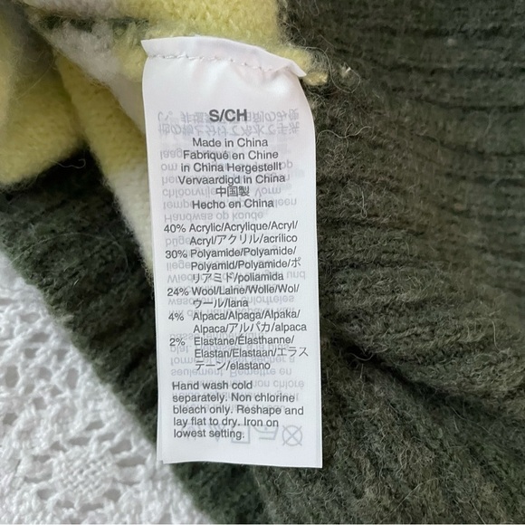 Madewell SMALL Fulton Striped Pullover Sweater Wool Blend Soft - Picture 7 of 7